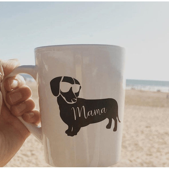Dachshund Mama Coffee Mug by Dope Dog Co - Vysn