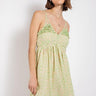 Floral print v-neck dress with skirt lining - Vysn