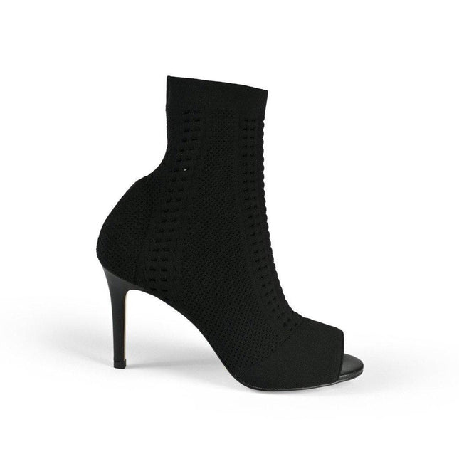 LINA bootie in black knit by Allegra James - Vysn