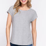 Short Dolman Slv Rib Knit Top - VYSN