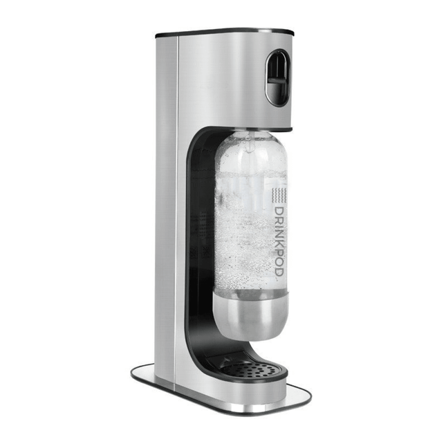 SODAPod Pro Stainless Steel Premium Sparkling Water Machine | Includes 3 x Bottles by Drinkpod - Vysn