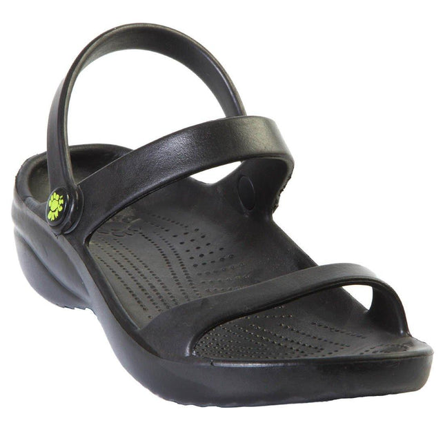 Women's 3-Strap Sandals - Black by DAWGS USA - Vysn