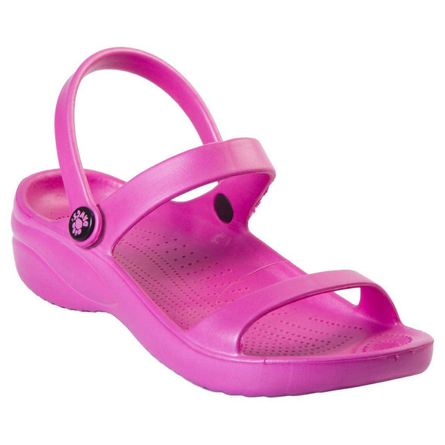 Women's 3-Strap Sandals - Hot Pink by DAWGS USA - Vysn