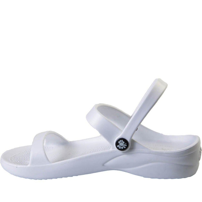 Women's 3-Strap Sandals - White by DAWGS USA - Vysn