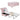 Folding Ottoman Sleeper Bed with Mattress for Guest Bed and Office Nap-Pink