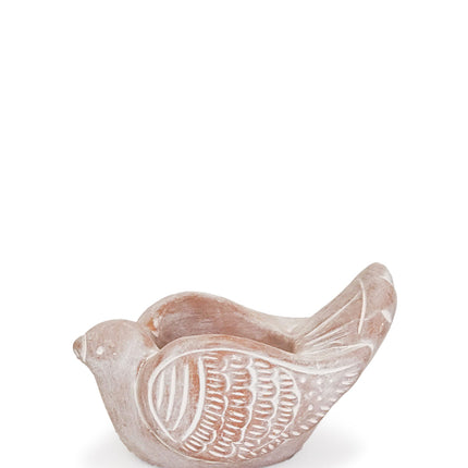 Terracotta Tea Light Candle Holder - Bird by KORISSA