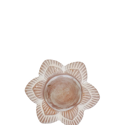 Terracotta Tea Light Candle Holder - Flower by KORISSA
