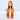 Long Straight Hair 13*2.5 Orange Chemical Fiber Front Lace Wig Head Cover Natural Hairline