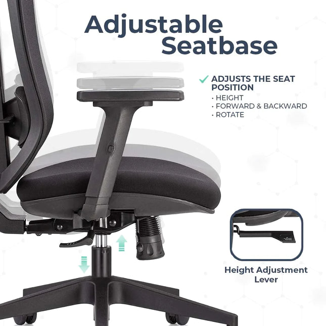 MotionGrey - Motion SkyMesh Office Chair by Level Up Desks
