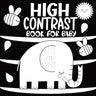 High Contrast Book for Baby: A Black and White Educational Activity at Home for Newborns Helps Stimulate Visual Development, Offering Caregivers an