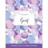 Adult Coloring Journal: Grief (Butterfly Illustrations, Purple Bubbles)
