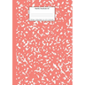 Marble Notebook A4: Coral Pink Marble College Ruled Journal