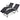 2 Pieces Foldable Chaise Lounge Chair with 2-Position Footrest-Black