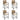 Patio Rattan Bar Stools Set of 4 with Soft Cushions