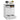 Pet Feeder Station with Stainless Steel Bowl-White