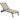 Aluminum Fabric Outdoor Patio Lounge Chair with Adjustable Reclining -Brown