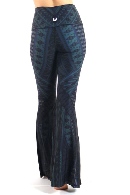 Warrior One Printed Bell Bottoms by Yoga Democracy