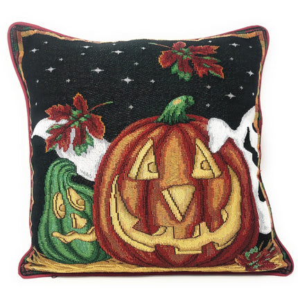 DaDa Bedding Set of 4 Pieces - Autumn Harvest Halloween & Christmas Ornaments Holiday Tapestry Throw Pillow Covers Bundle Pack - 16" x 16" by DaDa Bedding Collection - Vysn