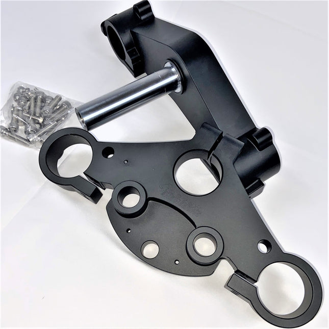 Triple-Tree, Fork-Slider Kit 49mm for Harley 2014 & later Touring by GeezerEngineering LLC