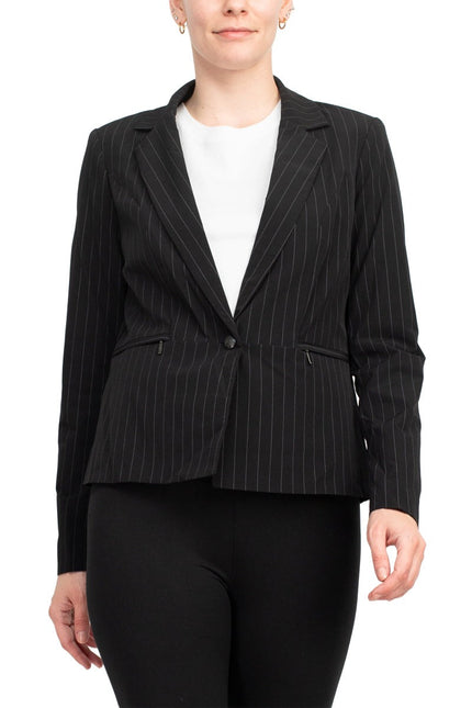 Peace of Cloth Nylon Black Blazer by Curated Brands