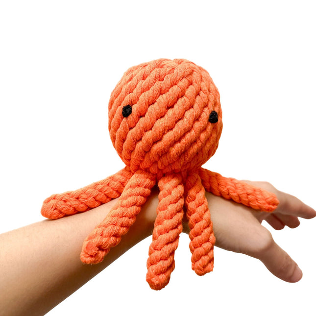 Ollie the Octopus Rope Toy by Knotty Pawz