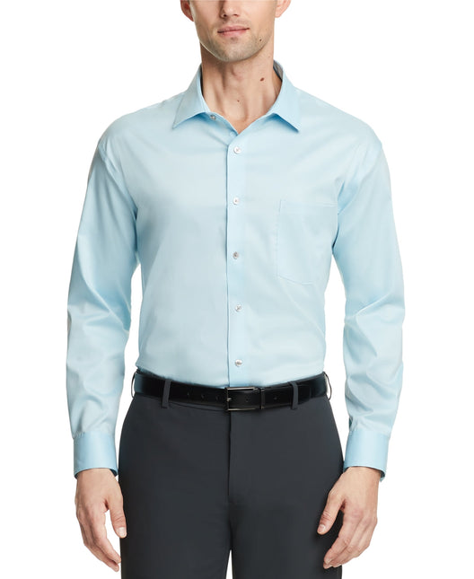 Van Heusen Men's Regular Fit Ultraflex Dress Shirt Blue Size 34X35 by Steals