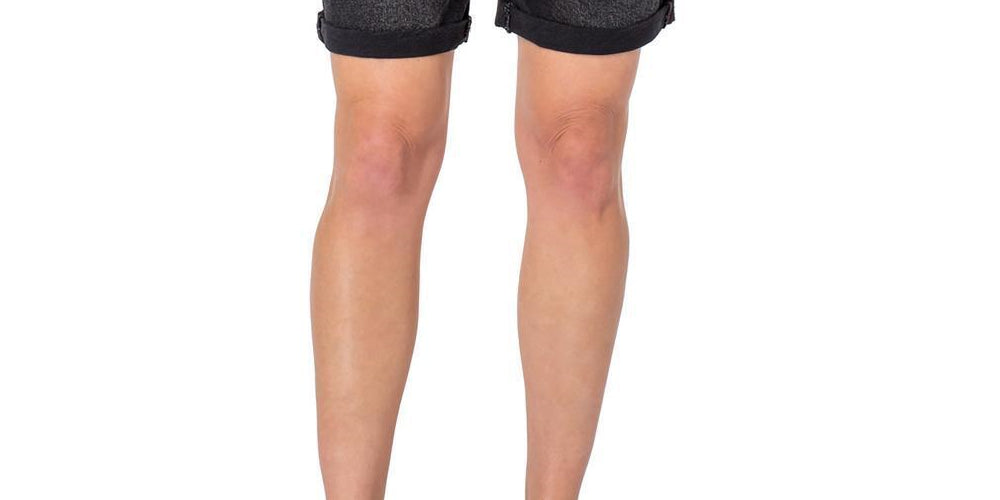 Earnest Sewn Women's Cuffed Pleated Denim Shorts Gray Size 28 by Steals