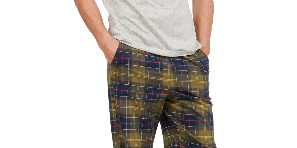 Barbour Men's Glenn Tartan Plaid Pajama Pants Green by Steals