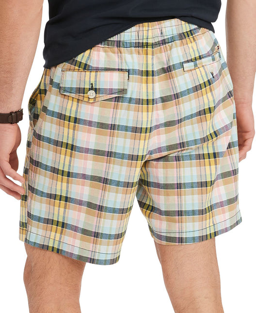 Tommy Hilfiger Men's Th Flex Plaid Theo 7 Stretch Waistband Shorts Pink Size Large by Steals