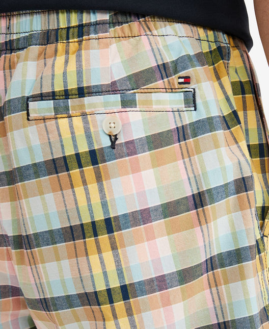 Tommy Hilfiger Men's Th Flex Plaid Theo 7 Stretch Waistband Shorts Pink Size Medium by Steals
