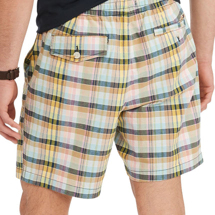 Tommy Hilfiger Men's Th Flex Plaid Theo 7 Stretch Waistband Shorts Pink Size X-Large by Steals