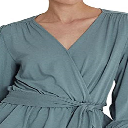 Ralph Lauren Women's Jersey Peplum Blouse Blue Size Large by Steals
