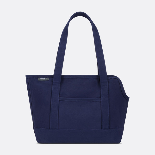 Canvas Dog Bag Carrier Tote Navy by Waggo