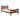 Twin Size Rustic Platform Bed Frame with Headboard and Footboard-Walnut
