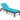 Patio Chaise Lounge Chair Outdoor Rattan Lounger Recliner Chair-Turquoise