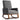 Rocking High Back Upholstered Lounge Armchair with Side Pocket-Gray