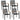 Set of 4 Outdoor Patio PE Rattan Dining Chairs with Powder-coated Steel Frame