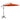10 Feet Offset Umbrella with 8 Ribs Cantilever and Cross Base-Orange
