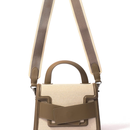 Evelyn Bag in Canvas and Genuine Leather, Gray by Bob Oré