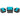 4Pcs Patio Rattan Cushioned Furniture Set-Turquoise
