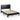 Full Size Platform Slat Bed Frame with High Headboard-Black