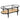 2-Tier Coffee Table with Tempered Glass Tabletop and Acacia Wood Frame-Black