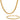 2-Piece Set: Men's 18k Gold Plated Stainless Steel Round Twisted Fancy Link Necklace & Bracelet