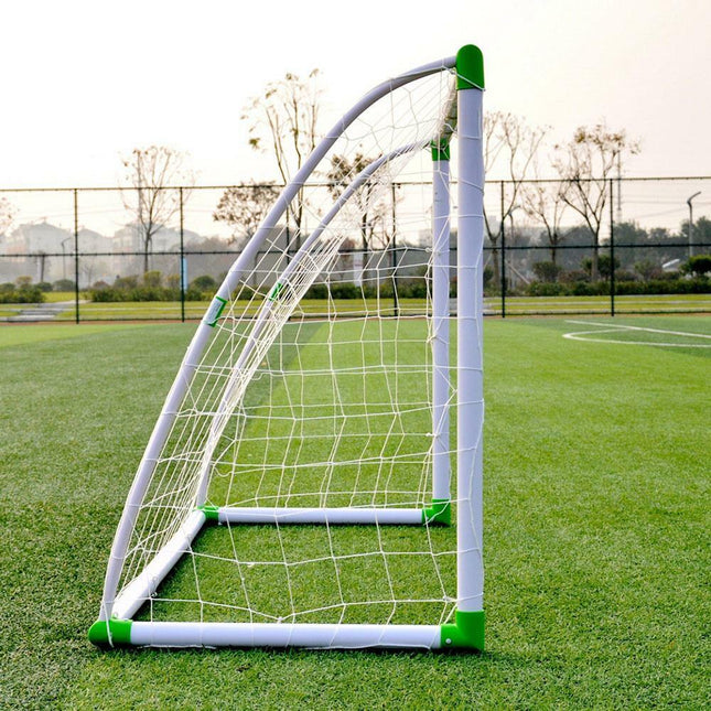 (2) Set of Soccer Goal 6' x 4' Football W/Net Straps, Anchor Ball Training Sets by Plugsus Home Furniture