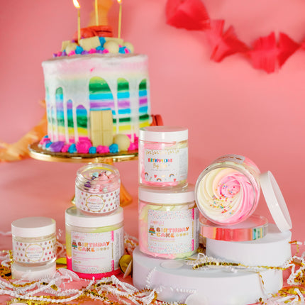 "Life of the Party" Birthday Cake Collection | Body Butter| Foaming Soap| Sugar Scrub| by AMINNAH