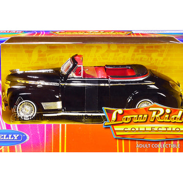 1941 Chevrolet Special Deluxe Convertible Black with Red Interior "Low Rider Collection" 1/24 Diecast Model Car by Welly