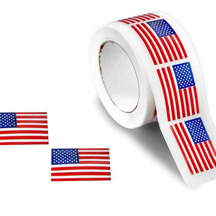 Small American Flag Stickers (250 per Roll) by Fundraising For A Cause
