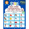 Sight Word Kindergarten and First Grade Colorful Picture Flash Cards English Dutch: Learning to read basic vocabulary card games. Improve reading comp