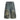 Post-Apocalyptic Style Distressed Patchwork Camouflage Seven-Quarter Denim Pants Men's Summer Fake Two-Piece Washed Frayed Hem Shorts