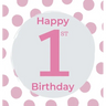 1st Birthday Guest Book (Hardcover): Birthday girl guest book, first birthday book, party and birthday celebrations decor, memory book, 1st birthday,